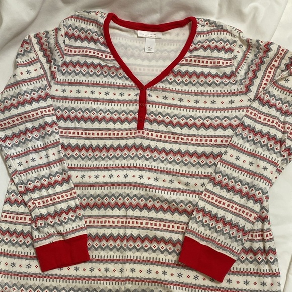 LC Lauren Conrad Other - Lauren Conrad Women's  Christmas Holiday pajama set size XXL red white gray…
